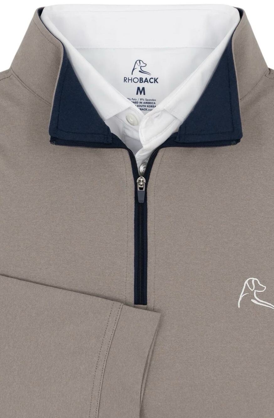 Rhoback Heather Performance Q-Zip -Grey Hawk Medium
